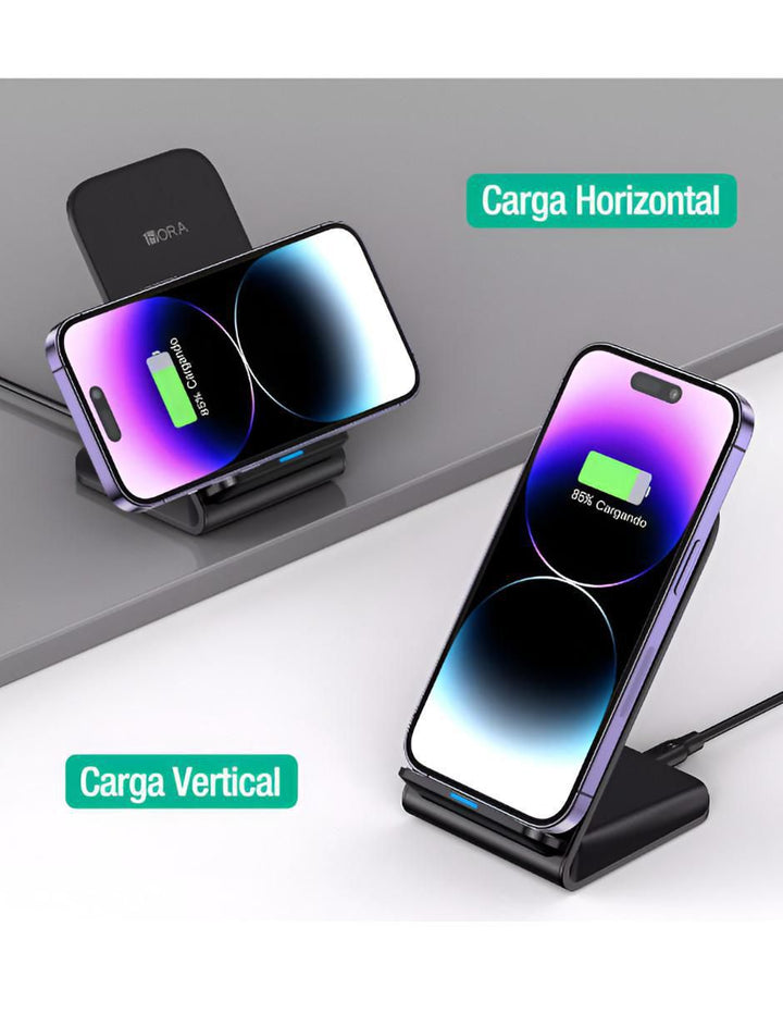 Cargador Inalámbrico Rápido Compatible iPhone Samsung - Image 3