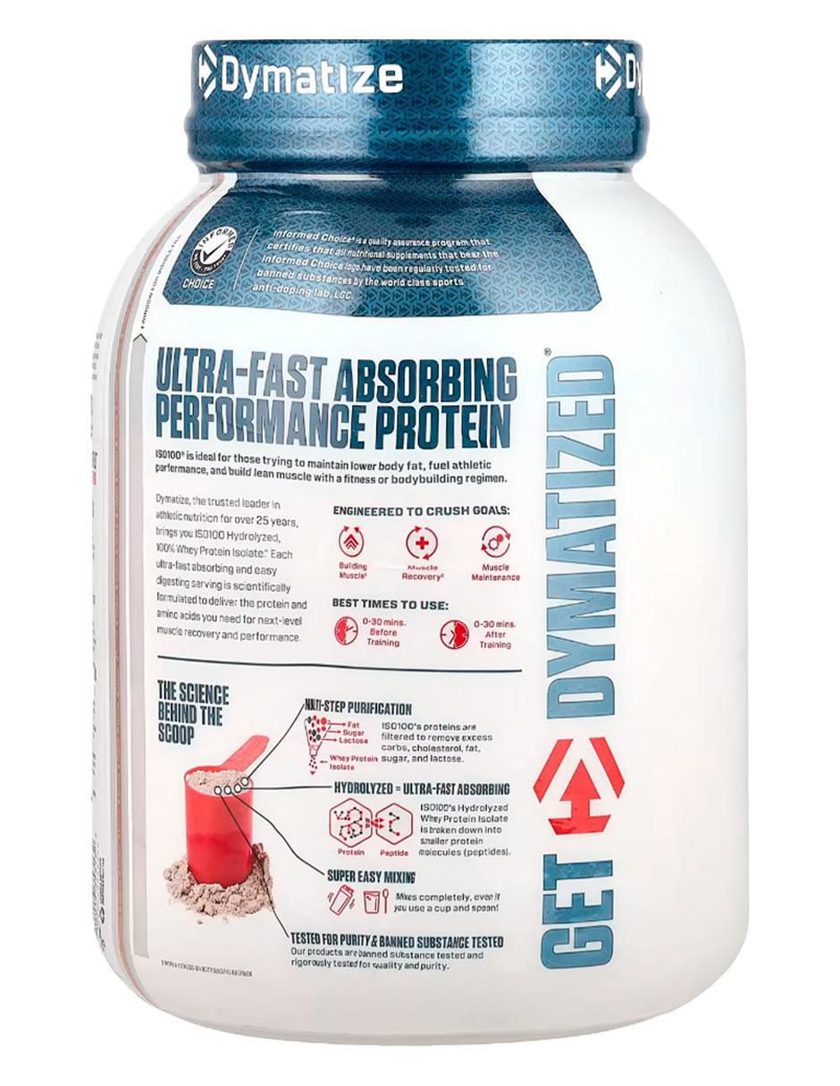 Proteína Dymatize Iso 100 Hidrolizada Chocolate 3 Lb - Image 2