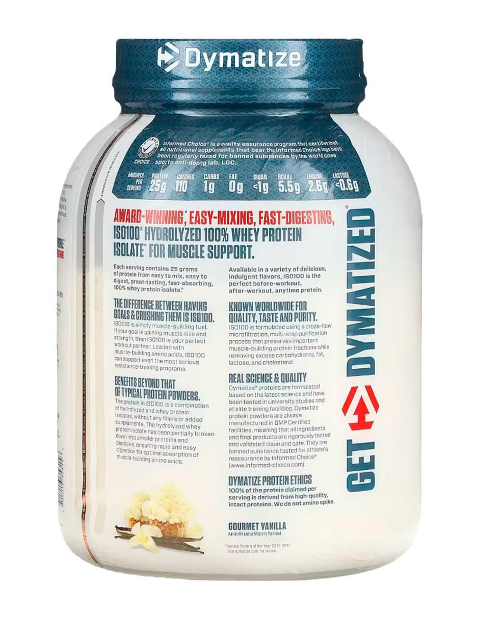 Proteína Dymatize Iso 100 Hidrolizada Vainilla 3 Lb - Image 2