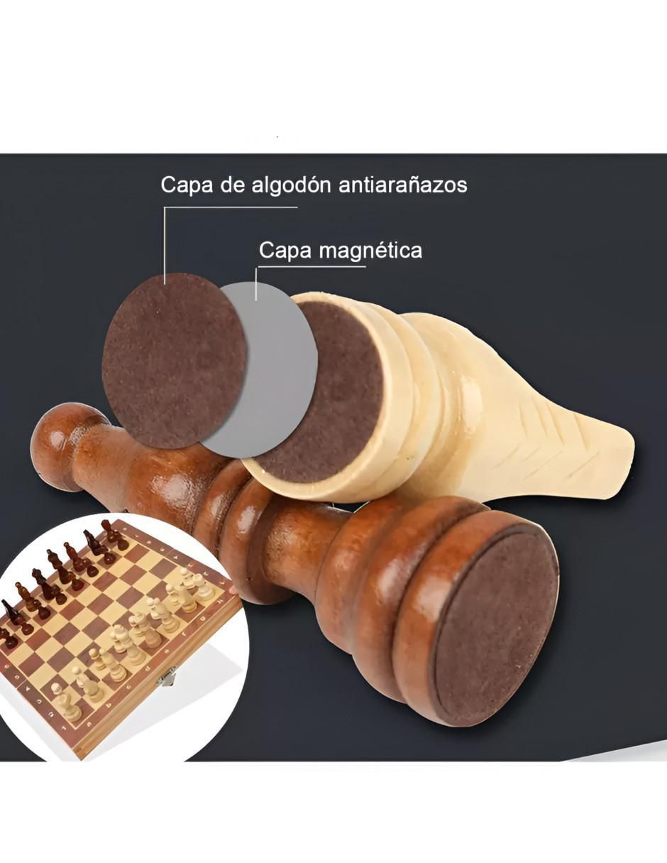 Ajedrez de Madera Magnetico Plegable - Image 5