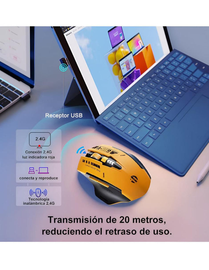 Mouse Gamer Inalámbrico Bluetooth Ergonómico - Image 5
