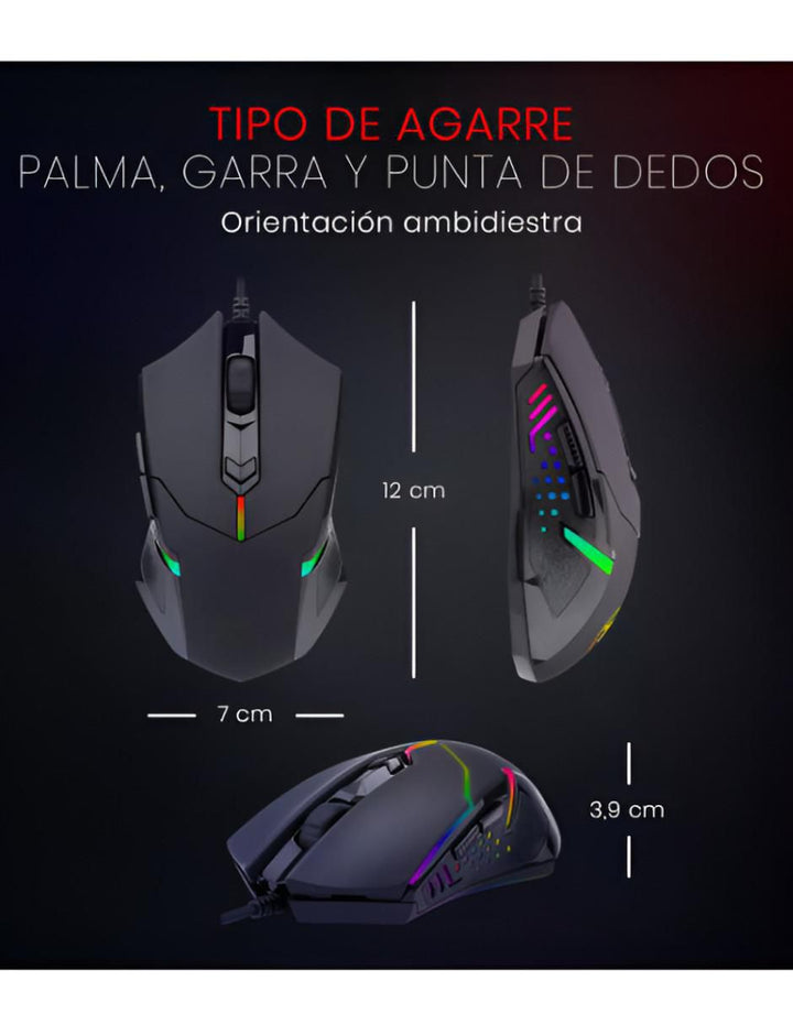 Mouse Gamer Sensor Precisión Iluminación - Image 6
