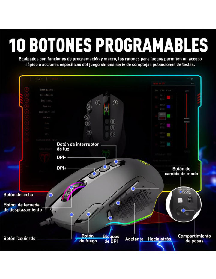 Mouse Gamer Alámbrico 12000 DPI - Image 3