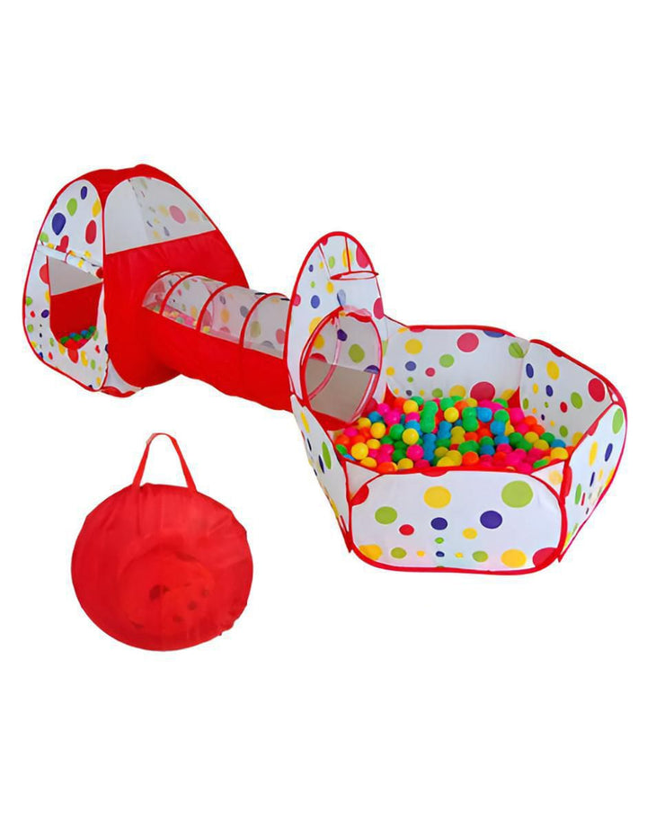 Alberca de Pelotas Infantil 3 en 1 con Túnel y Casa - Image 1