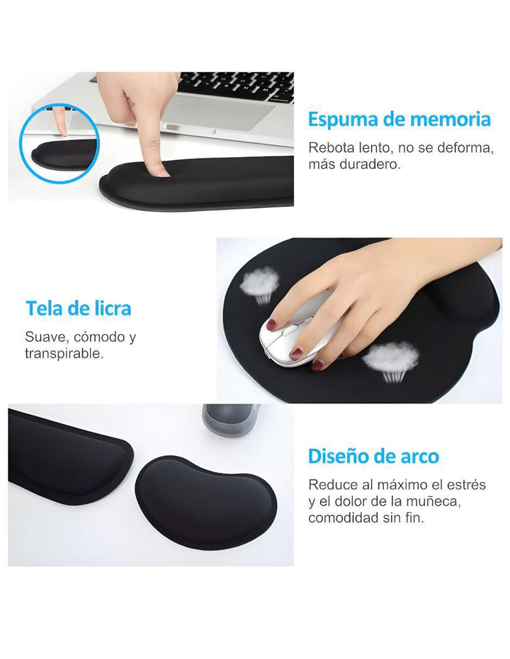 Mouse Pad con Apoyo para Muñeca Antideslizante - Image 2