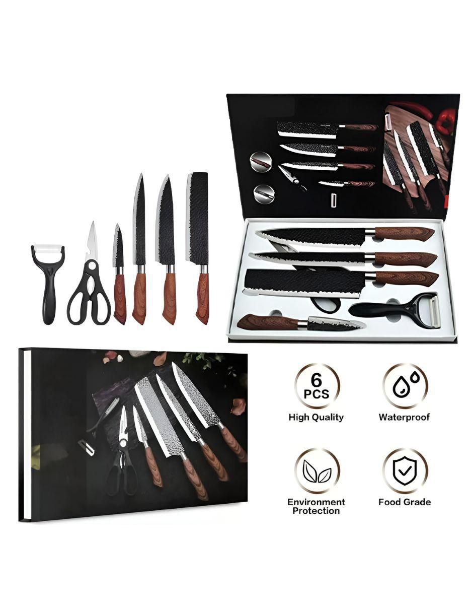Set de Cuchillos de Chef Acero Inoxidable 6 Piezas - Image 3