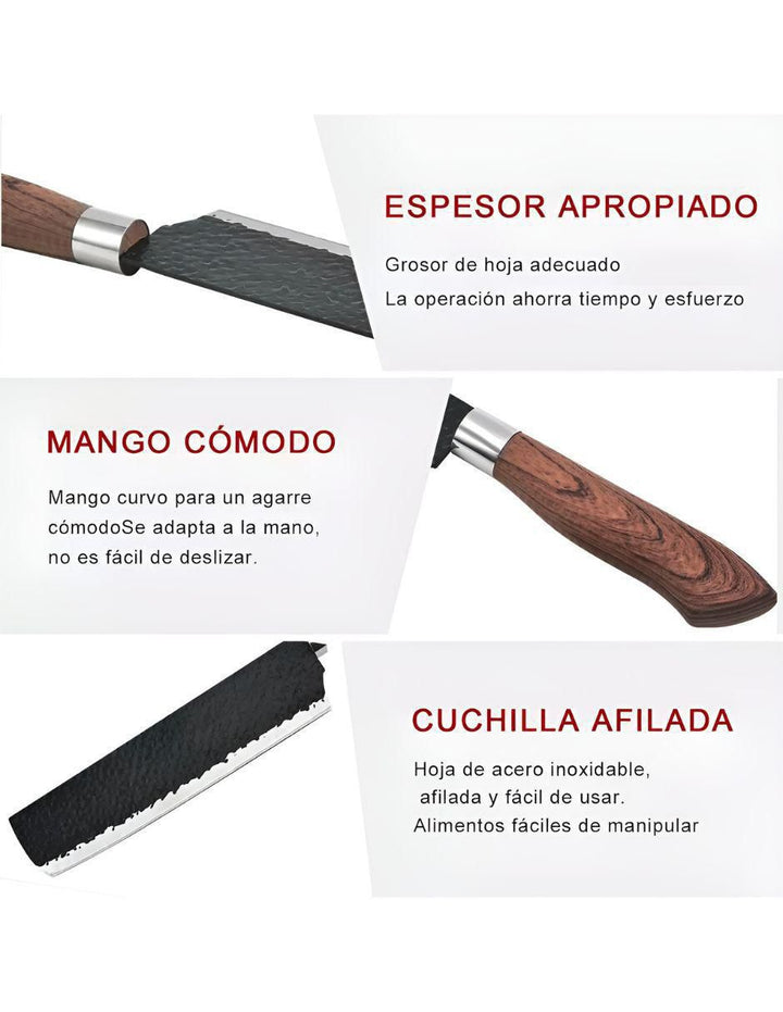 Set de Cuchillos de Chef Acero Inoxidable 6 Piezas - Image 4