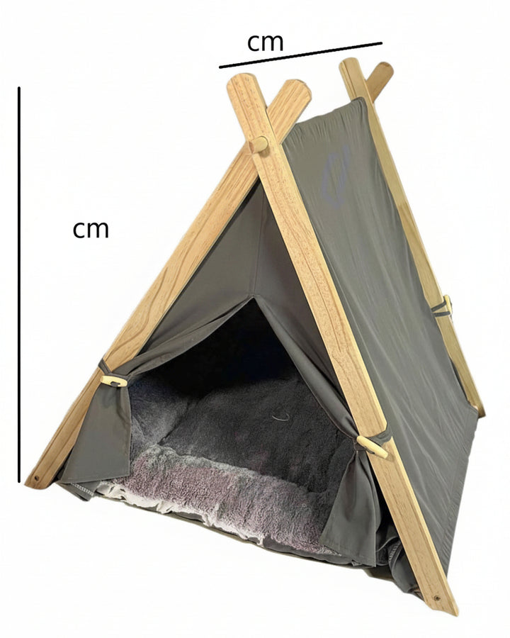 Cama Casita para Perro y Gato Ansoal Madera - Image 4
