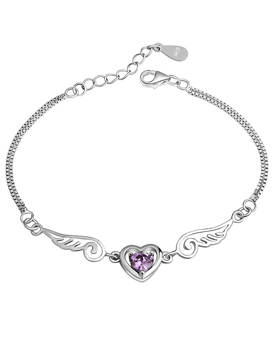 Pulsera Plata 925 Alas de Ángel Pavé - Image 1