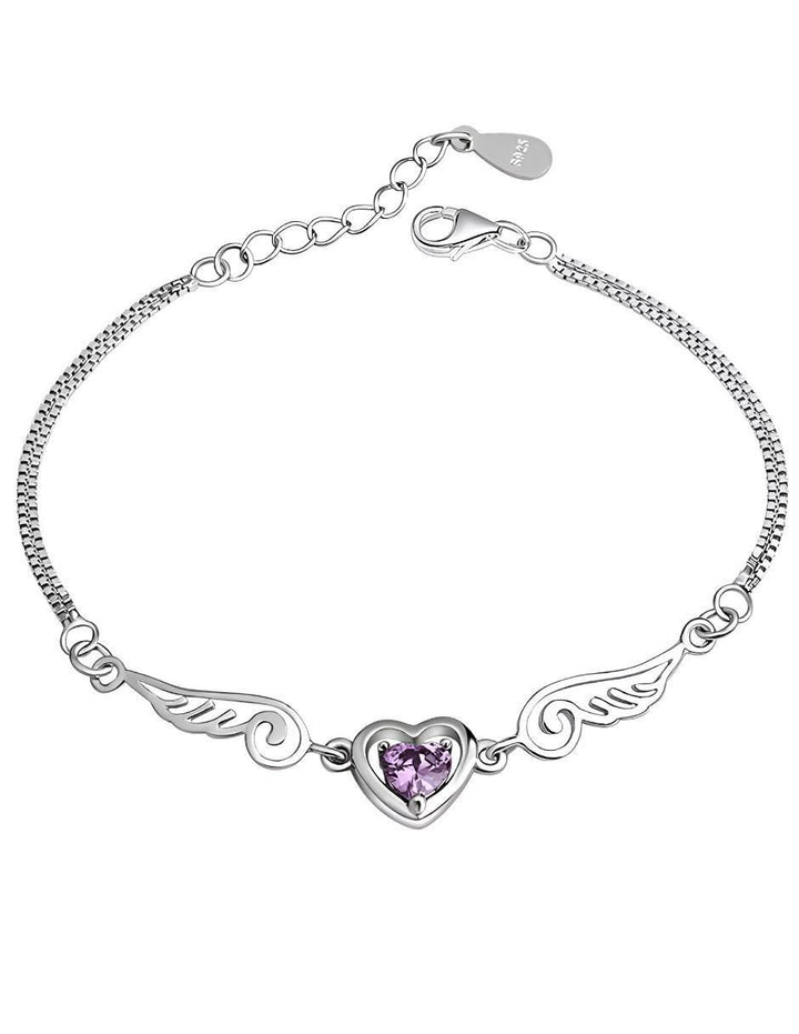 Pulsera Plata 925 Alas de Ángel Pavé - Image 1
