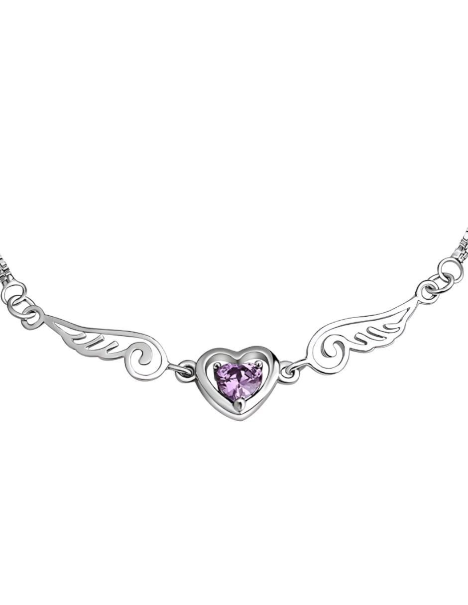 Pulsera Plata 925 Alas de Ángel Pavé - Image 2