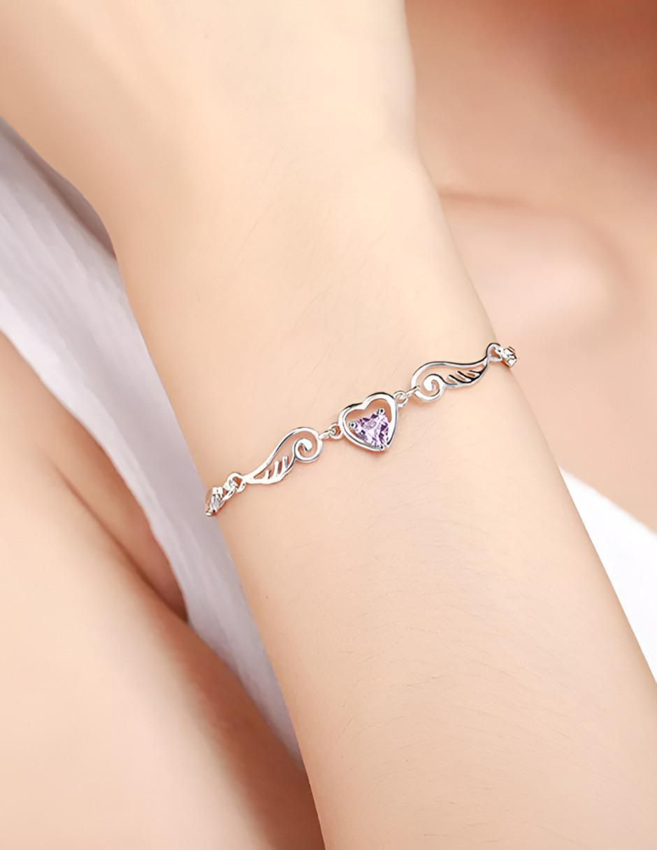 Pulsera Plata 925 Alas de Ángel Pavé - Image 3