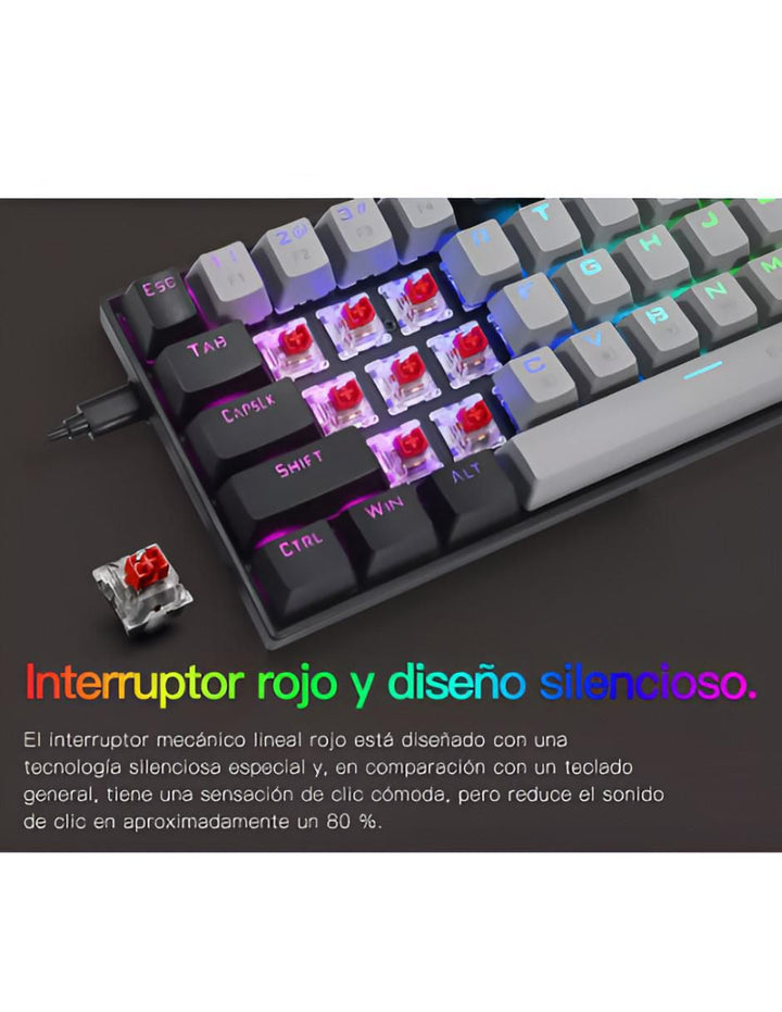 Teclado Inalámbrico Conexión Ergonómico - Image 3