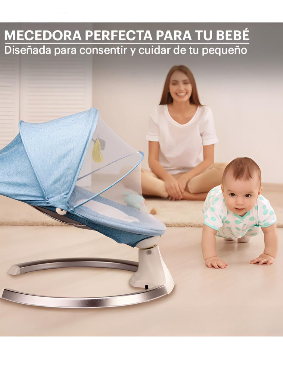Silla Mecedora Electrica Bebe Musical Gris - Image 3