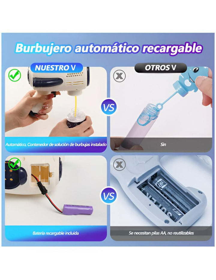 Pistola de Burbujas con Luz Azul - Image 4