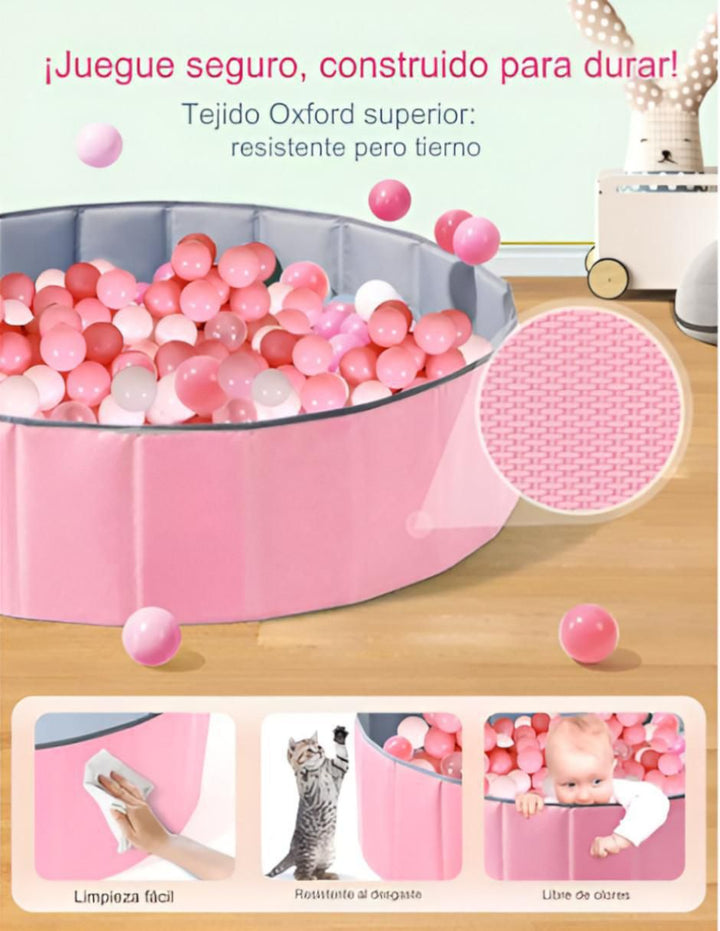 Alberca de Pelotas Rosa con Tapete - Image 3