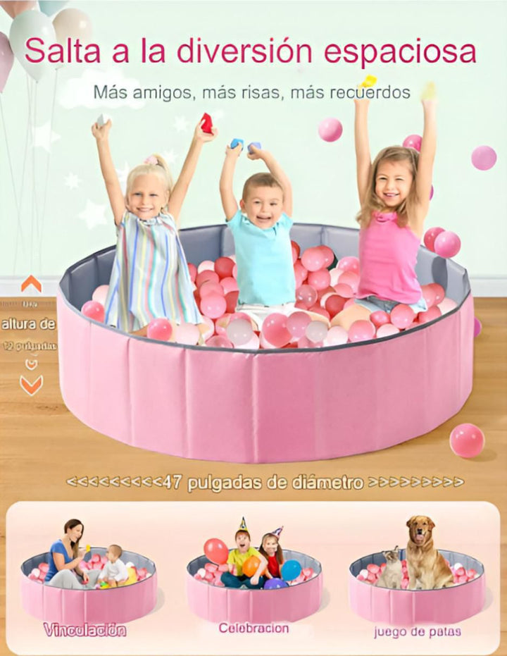 Alberca de Pelotas Rosa con Tapete - Image 4
