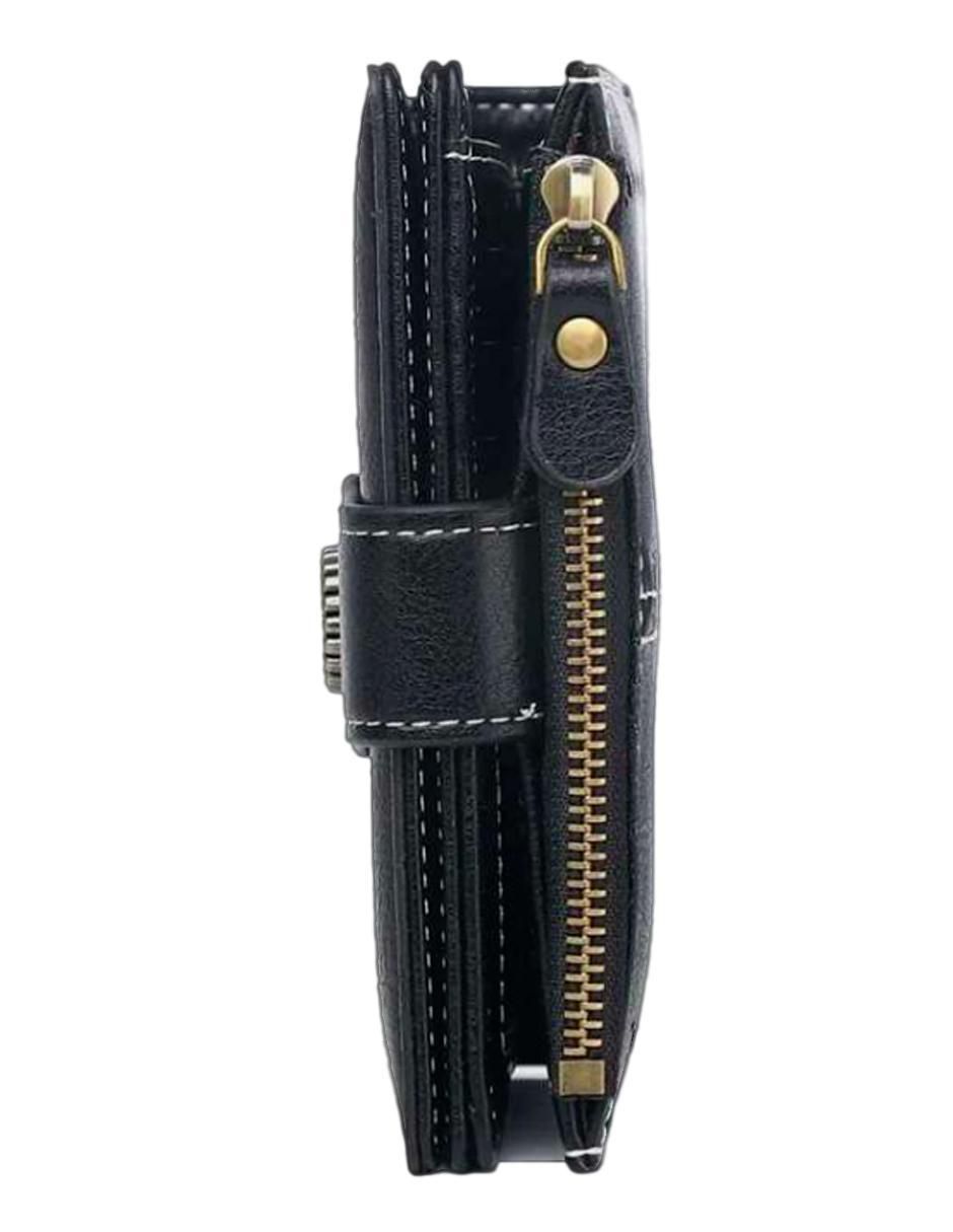 Cartera Black Flower Mujer PU - Image 2