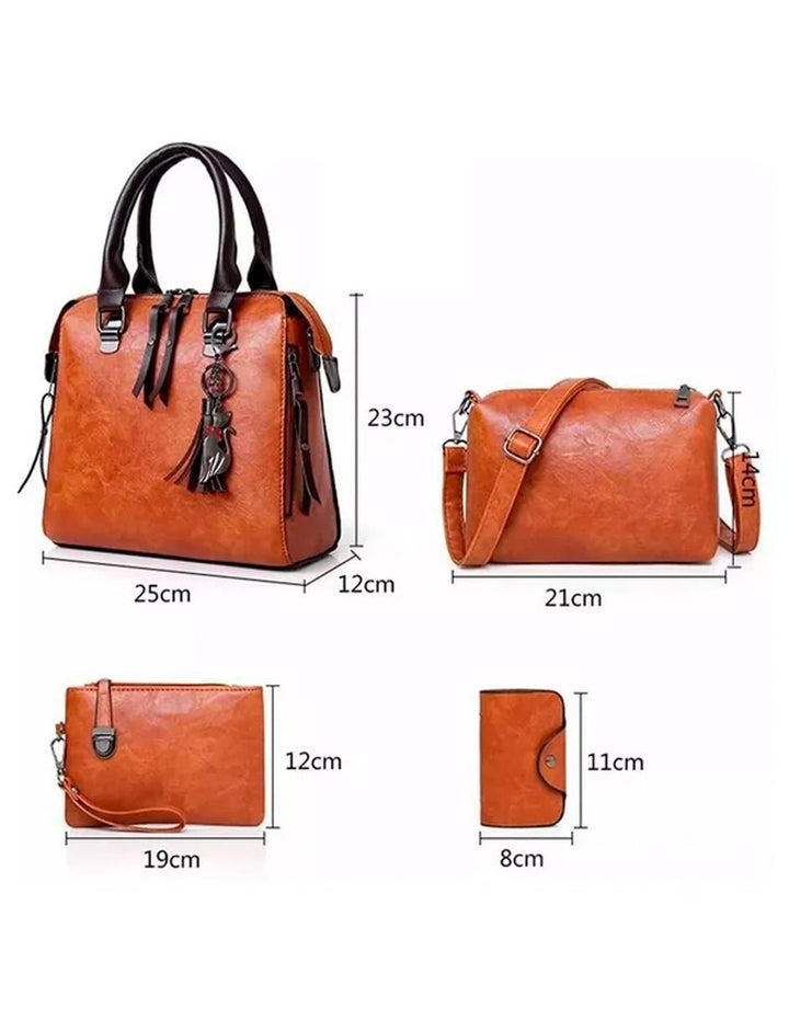 Bolsa Tote Set 4 Piezas Marrón - Image 7
