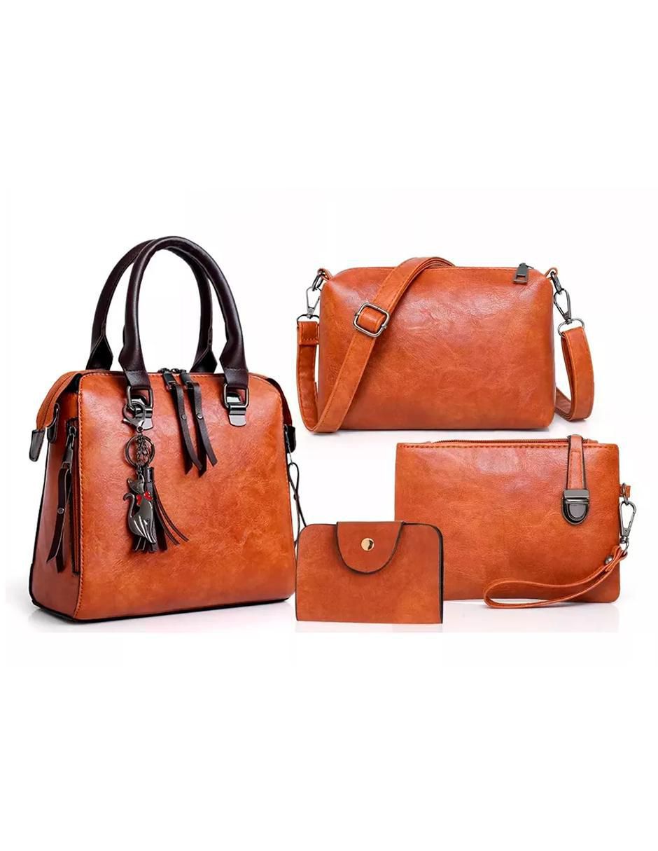 Bolsa Tote Set 4 Piezas Marrón - Image 6