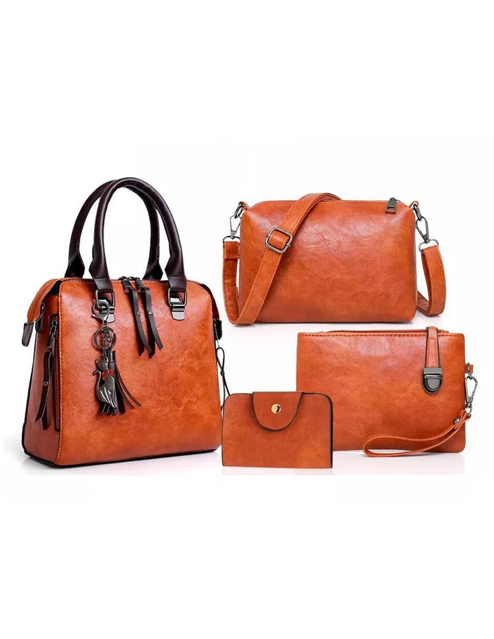 Bolsa Tote Set 4 Piezas Marrón - Image 6