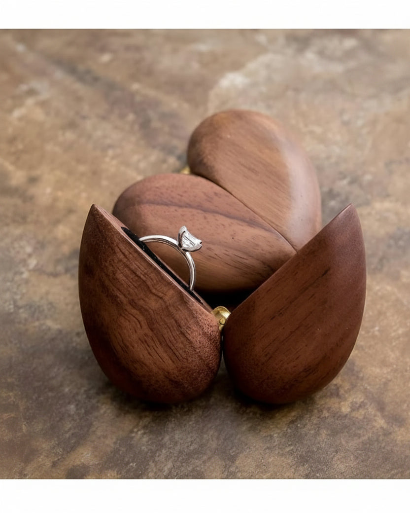Porta Anillos Madera Nogal Magnético - Image 2