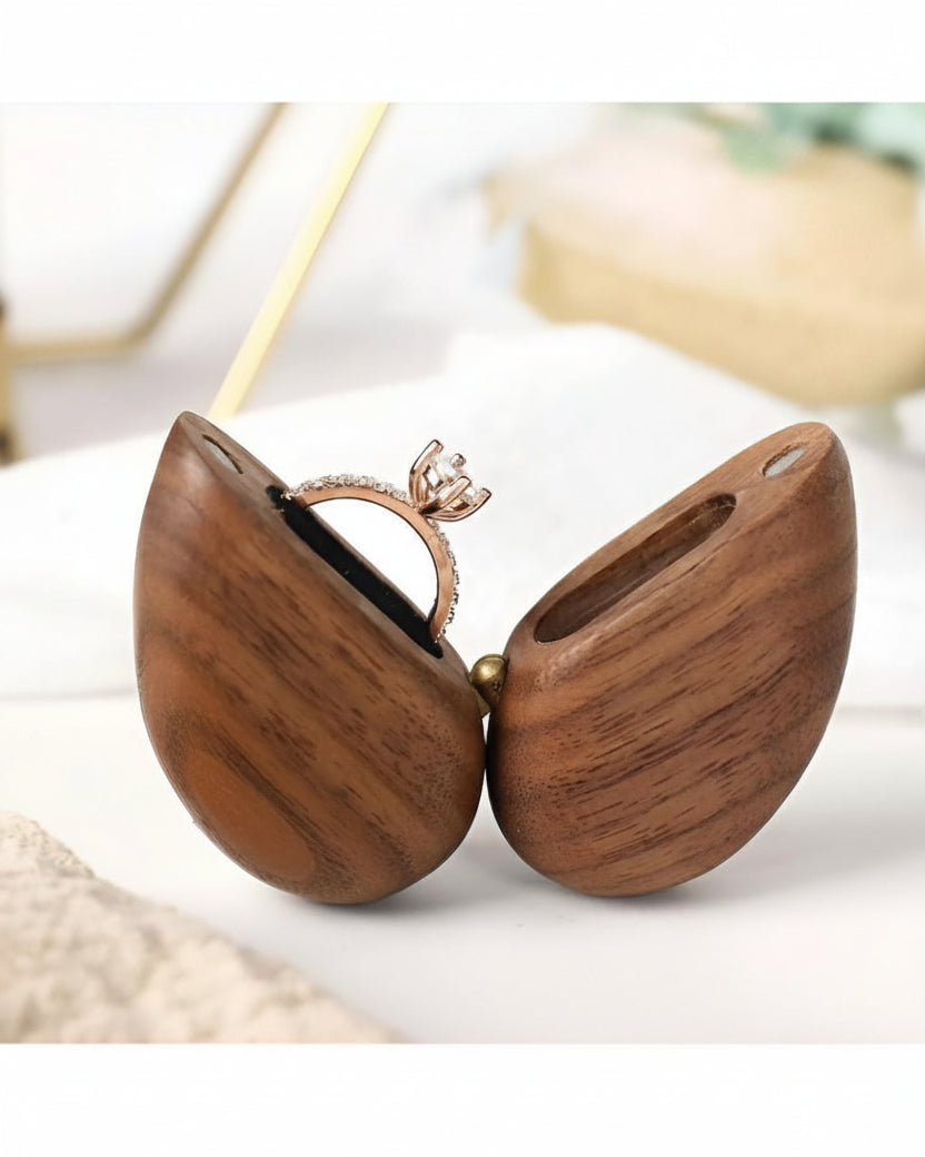 Porta Anillos Madera Nogal Magnético - Image 3