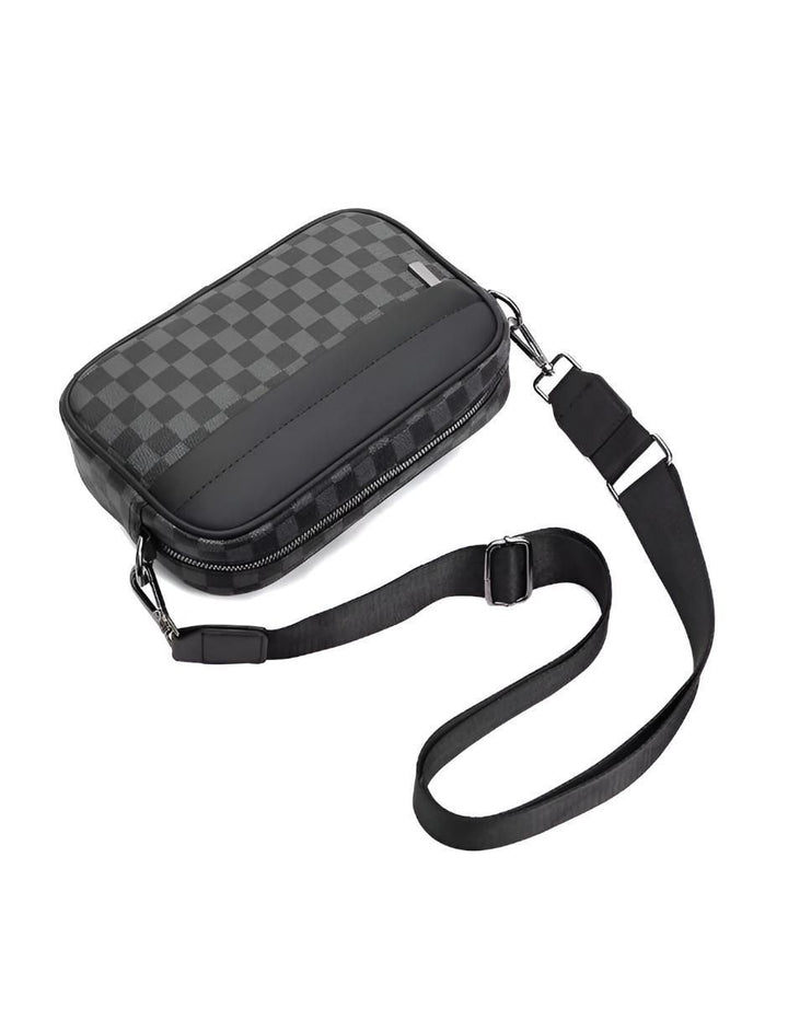 Bolsa Bandolera Cuero Negro Hombre - Image 4