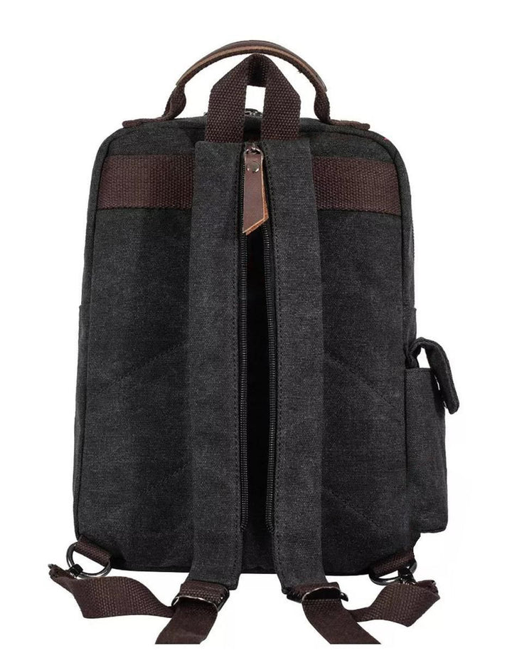 Mochila Impermeable Lona Negra - Image 2