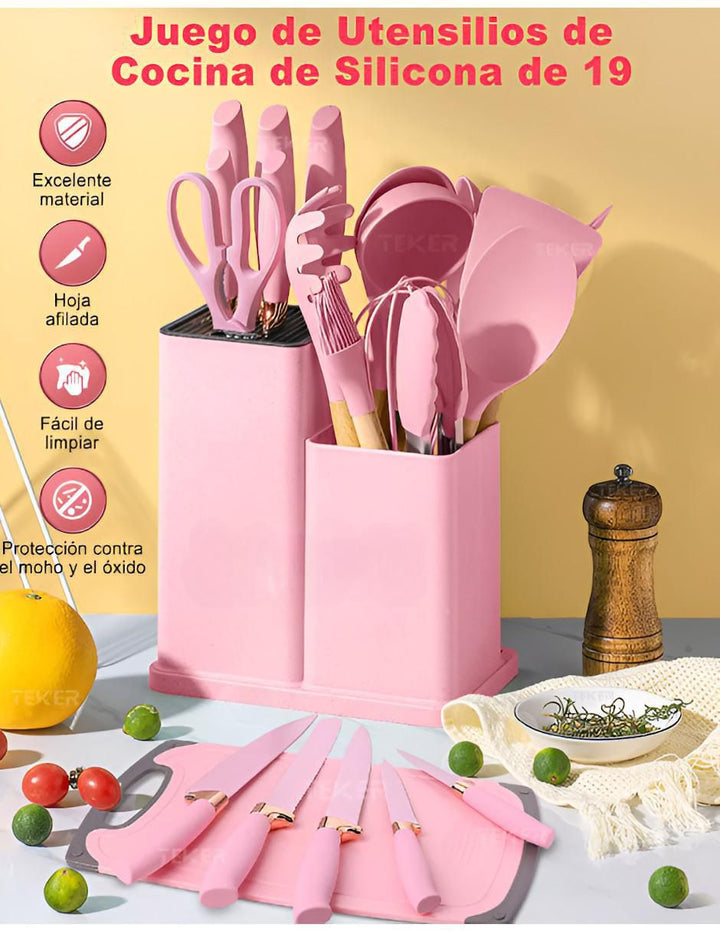 Set de Cuchillos 19 Piezas Rosa - Image 5