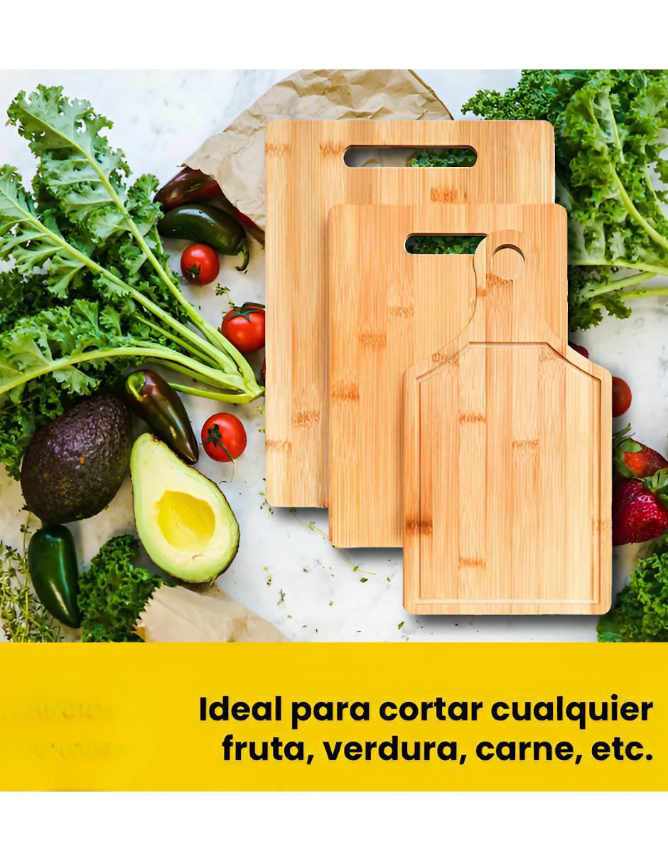 Tablas para Picar Bambú 3 Piezas con Asa - Image 2