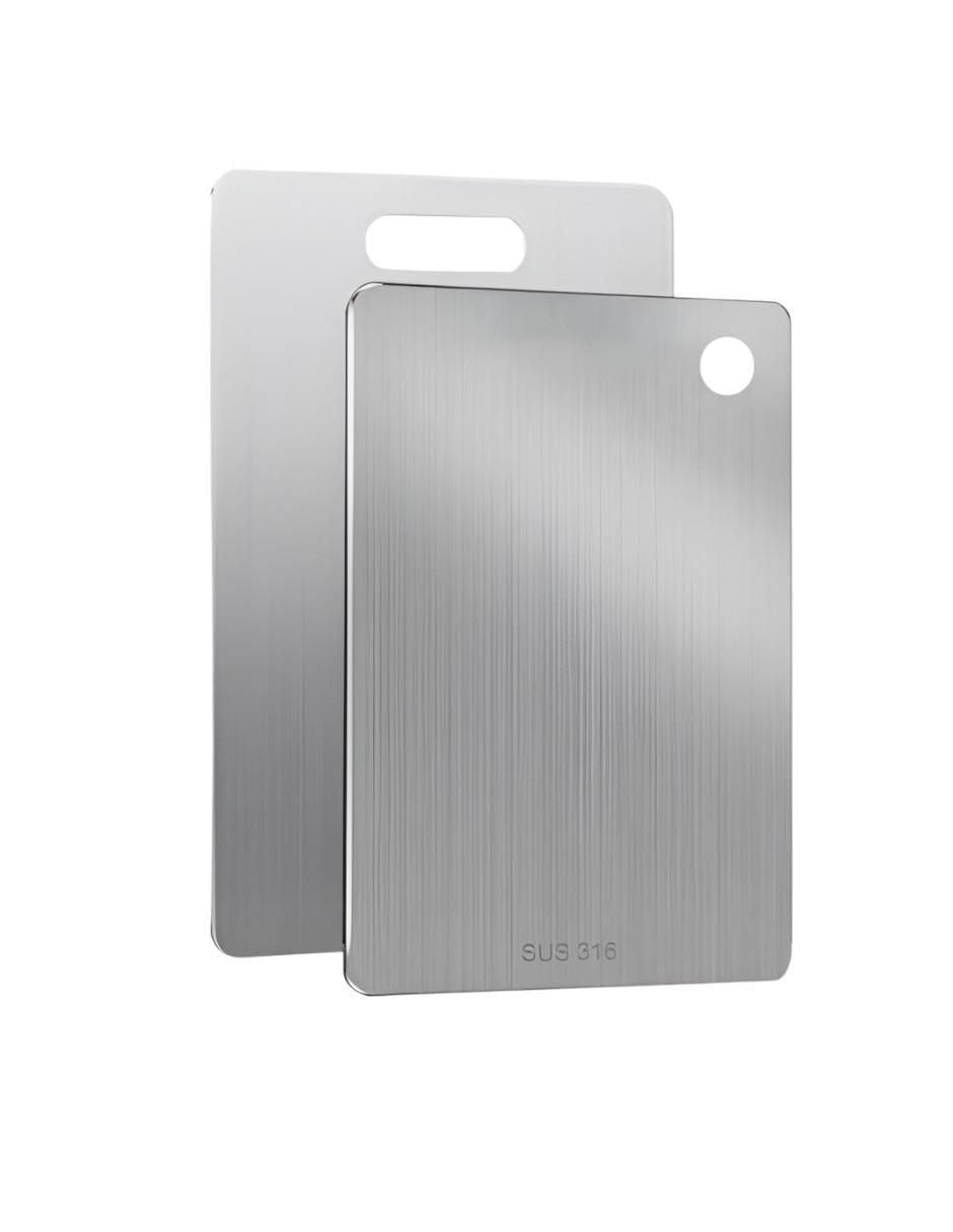 Set de 2 Tablas para Picar Acero Inoxidable - Image 1