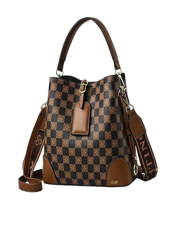 Bolsa Shopper Retro Cuadros Mujer - Image 1