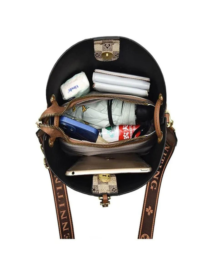 Bolsa Shopper Retro Cuadros Mujer - Image 2