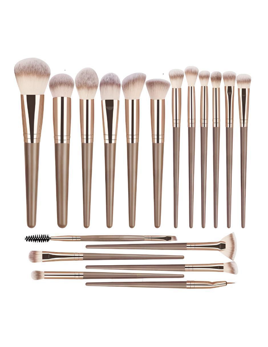 Brochas de Maquillaje Doradas Set 12 Piezas - Image 1