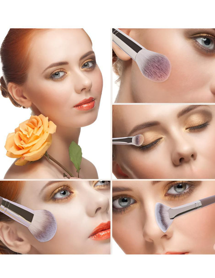 Brochas de Maquillaje Doradas Set 12 Piezas - Image 4