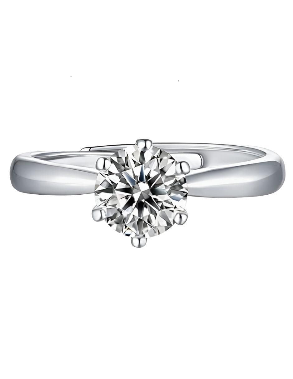 Anillo de Compromiso Plata 925 Moissanita - Image 1
