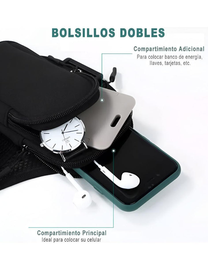 Brazalete deportivo para celular con diseño ajustable - Image 2