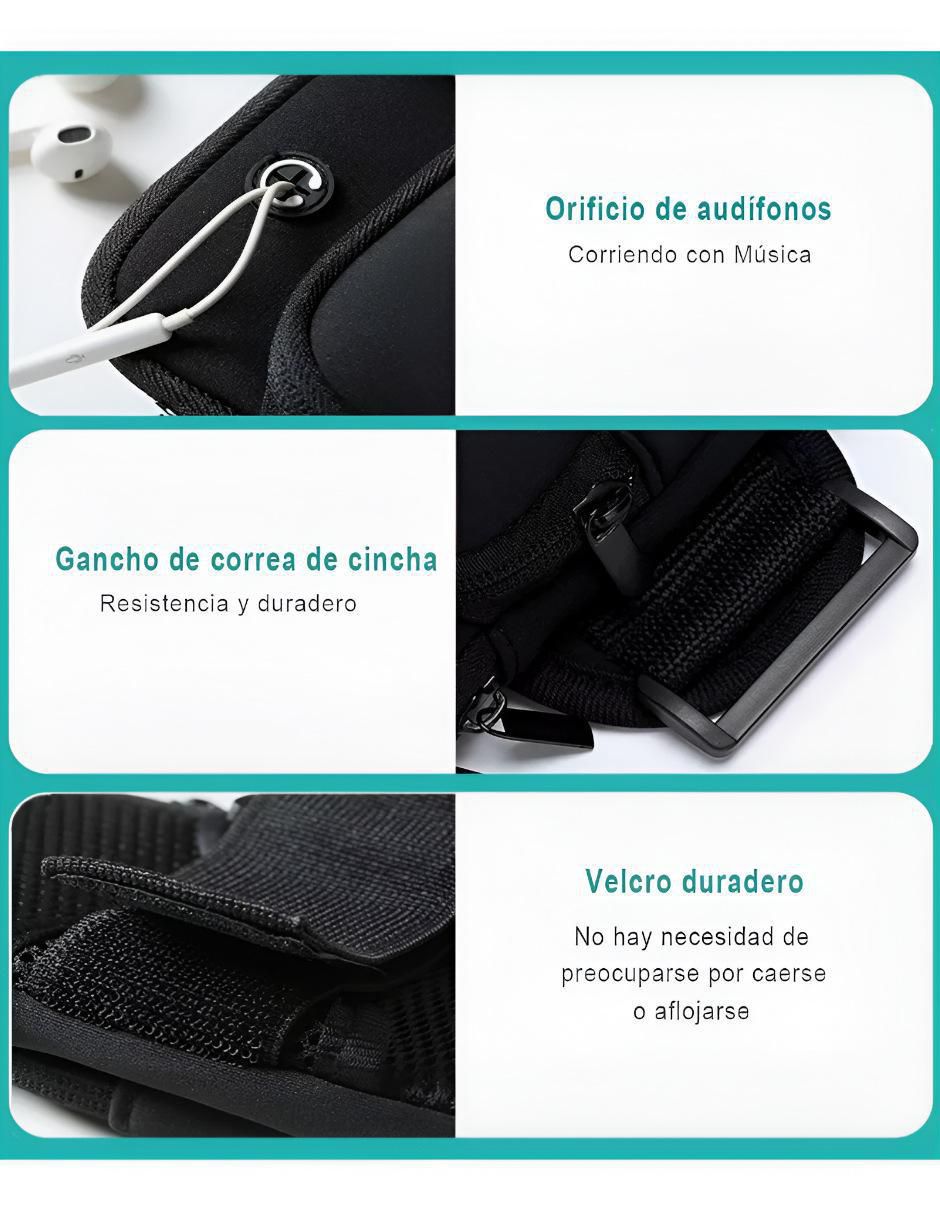 Brazalete deportivo para celular con diseño ajustable - Image 3