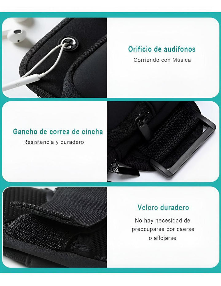 Brazalete deportivo para celular con diseño ajustable - Image 3