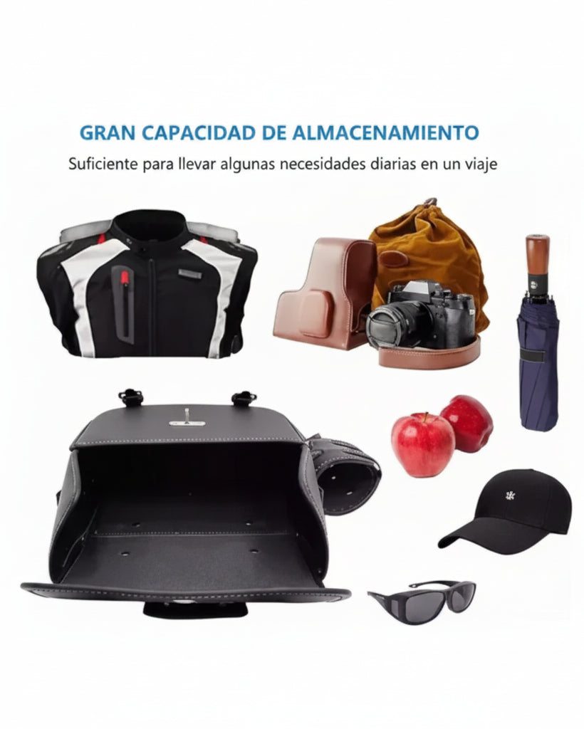Alforjas Laterales Moto Cuero PU 7L - Image 2
