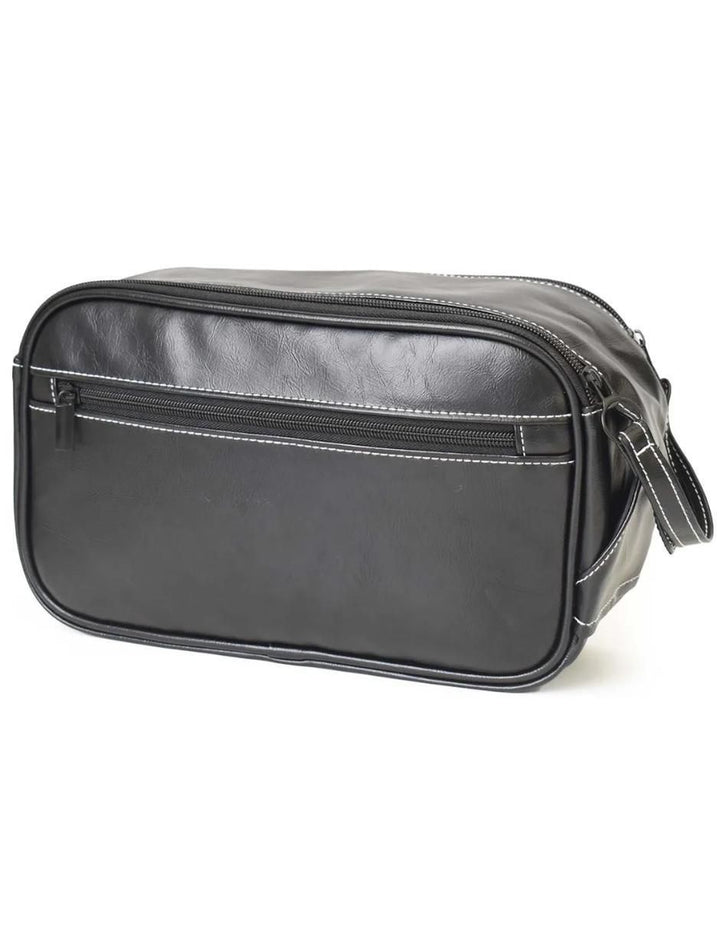 Neceser Cuero Negro Impermeable - Image 1
