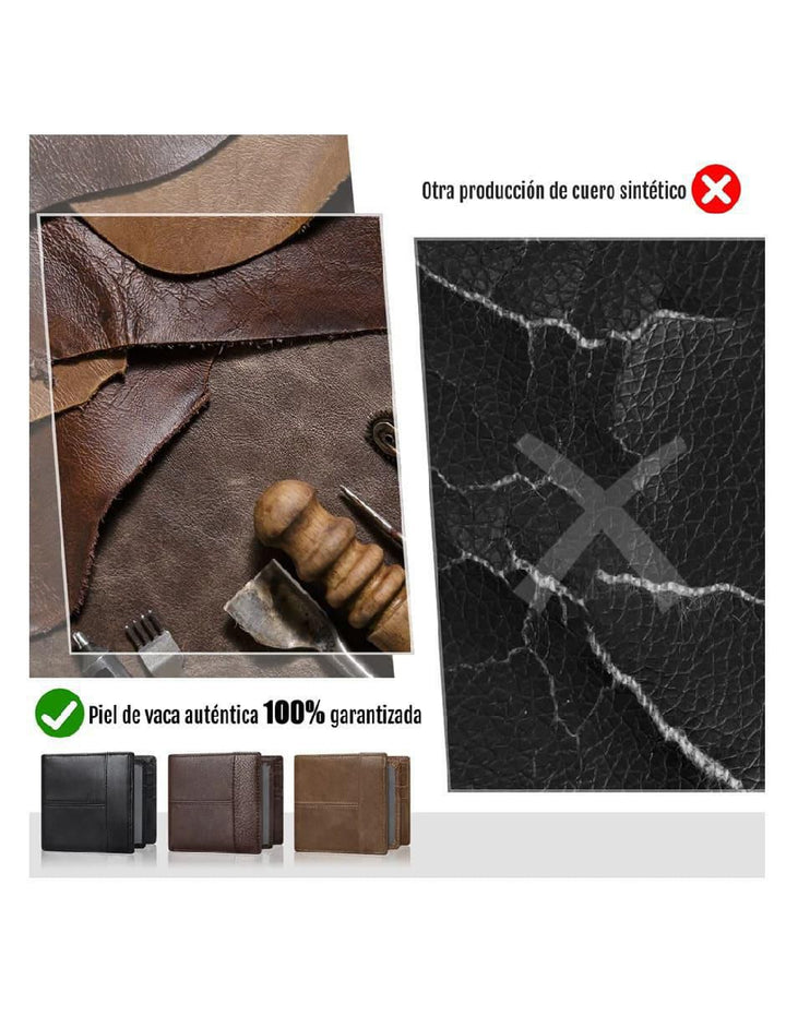 Cartera Piel Hombre Natural - Image 3
