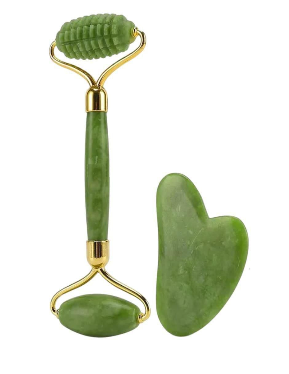 Masajeador Facial Jade Roller y Guasha - Image 1