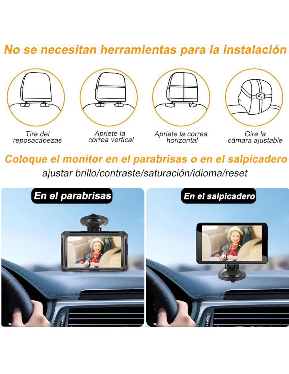 Cámara para Auto HD 1080p Espejo Retrovisor - Image 3