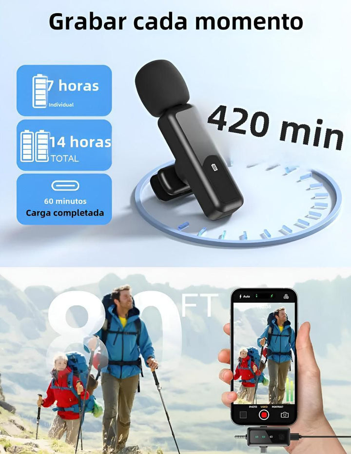 Micrófono Portátil Alámbrico para Celular 2 Piezas - Image 2