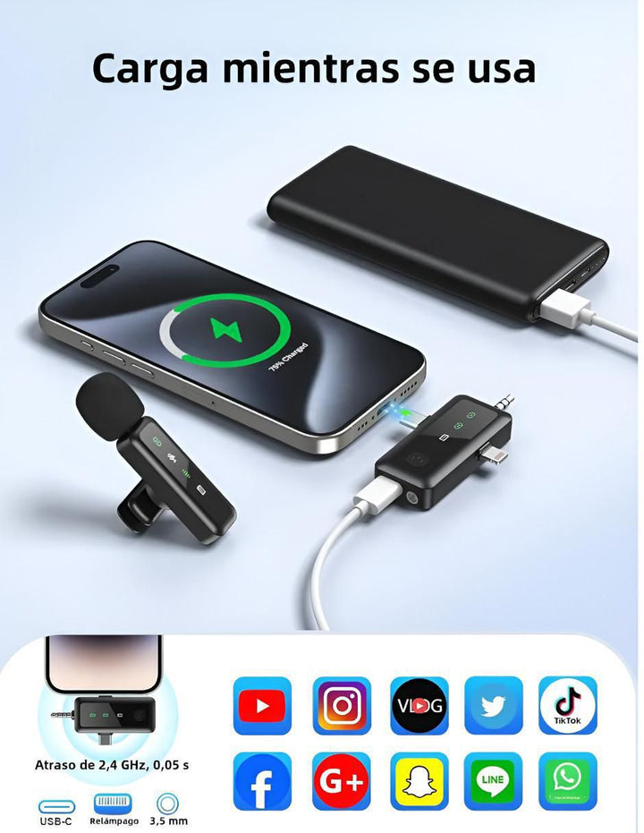 Micrófono Portátil Alámbrico para Celular 2 Piezas - Image 4