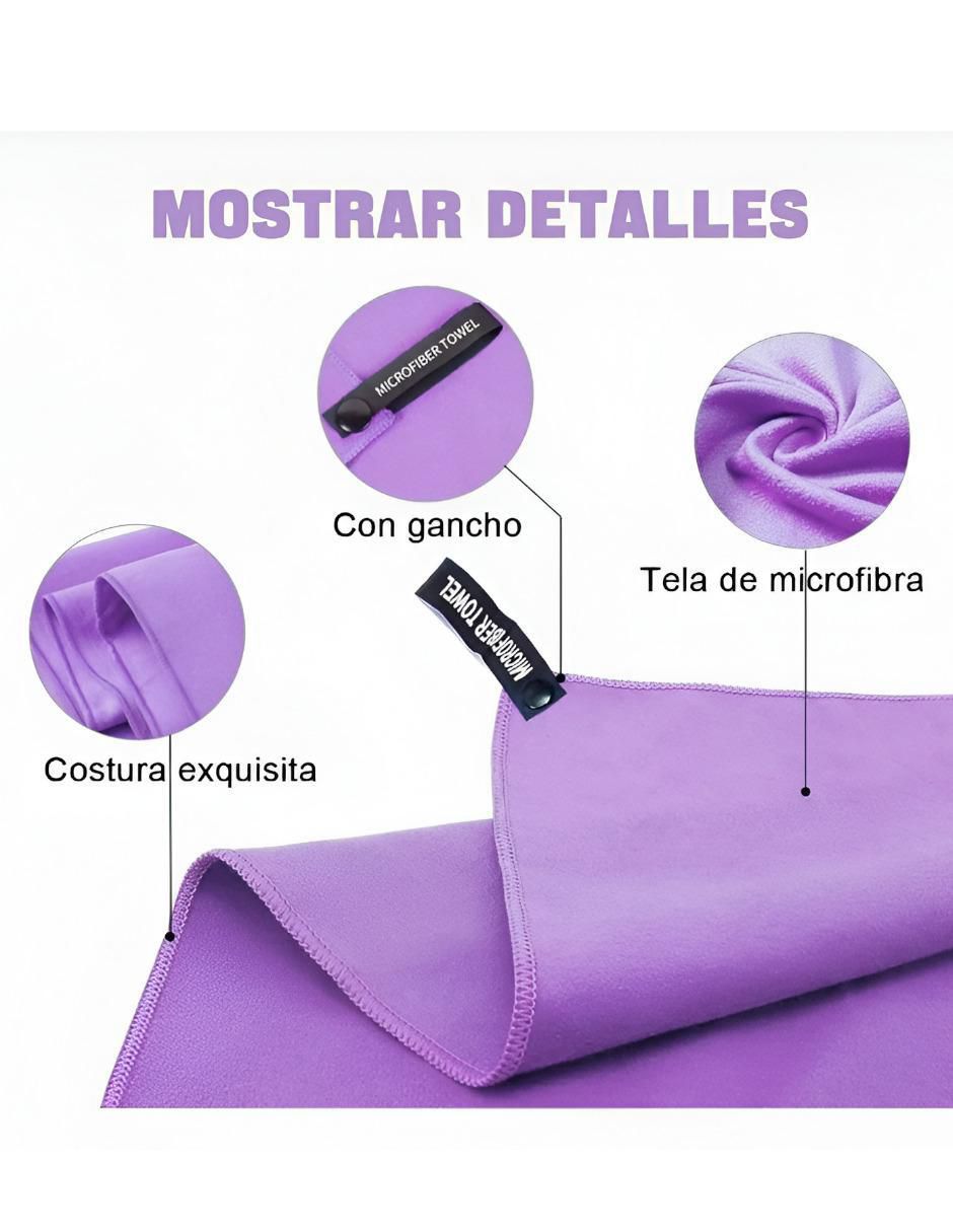 Set de Toallas de Microfibra Secado Rápido 3 Piezas - Image 2