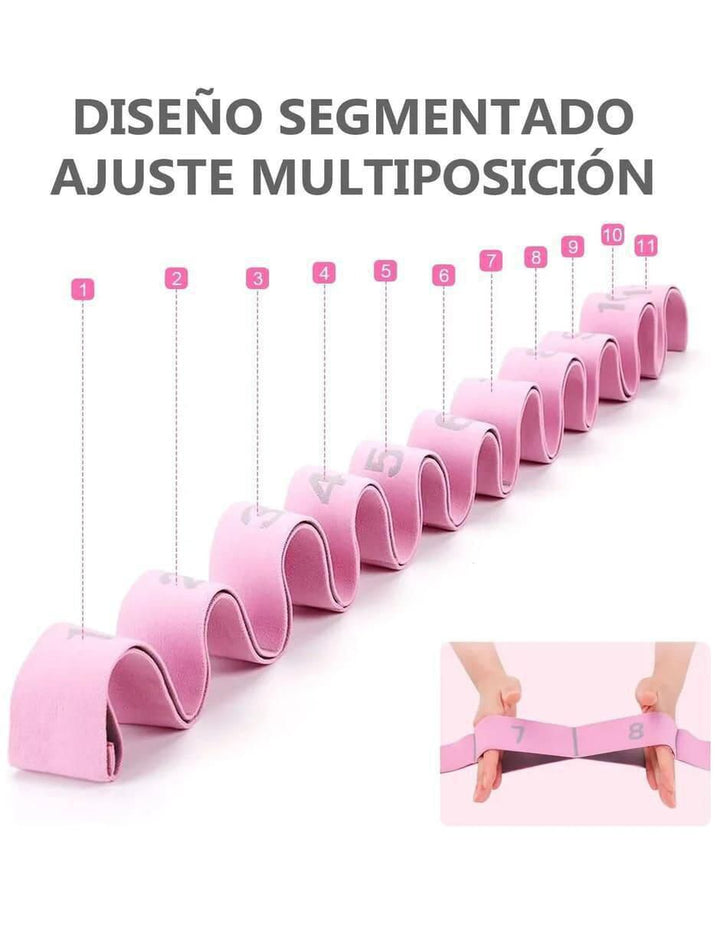 Banda Elastica Yoga con Bucles para Flexibilidad - Image 3