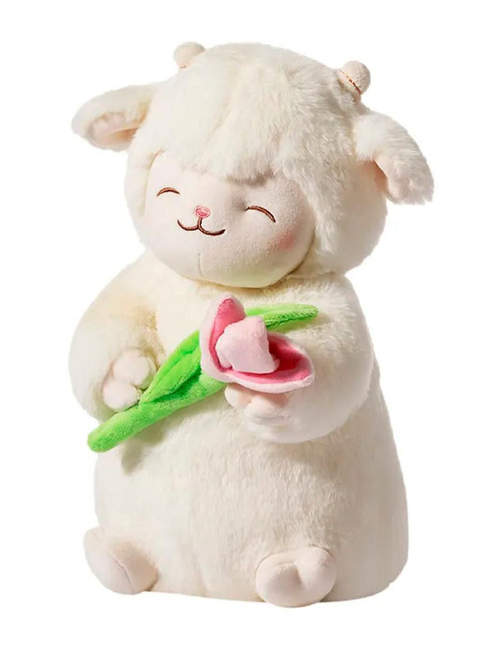 Peluche Cordero Kawaii con Tulipán 25 cm - Image 2